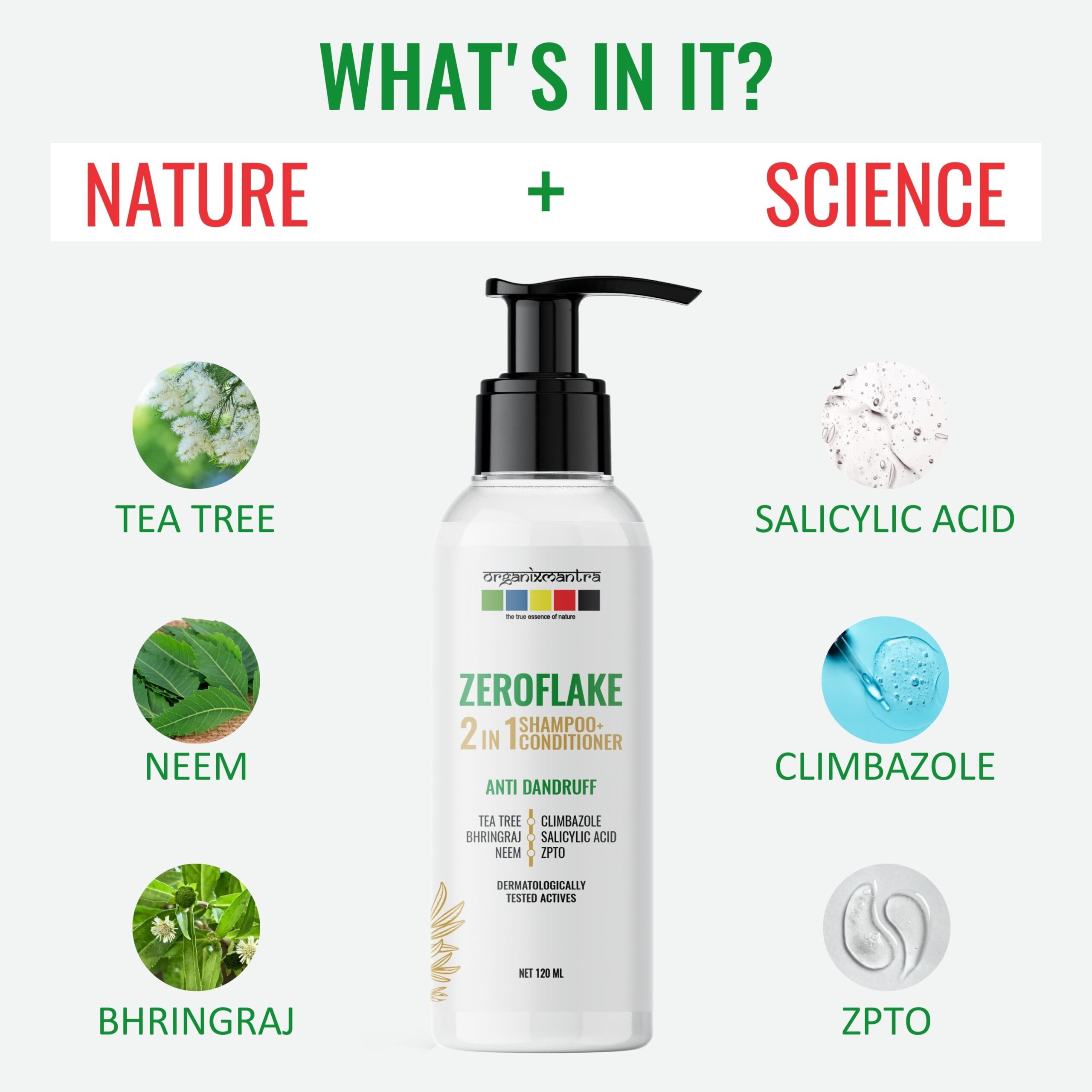 ZeroFlake Anti Dandruff 2-in-1 Shampoo & Conditioner 3 2-in-1 shampoo and conditioner sulfate and paraben free