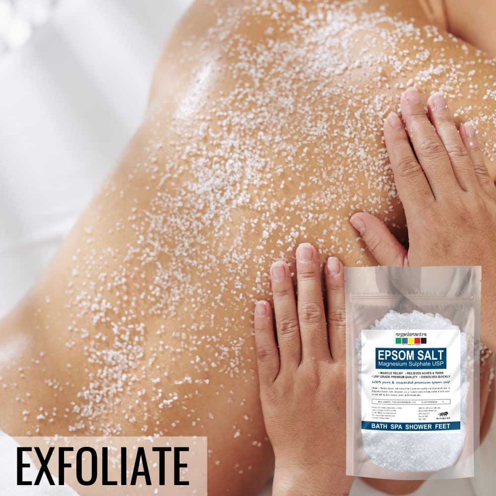 Epsom Salt for Relaxation and Pain Relief 4 epsom salt for exfoliate