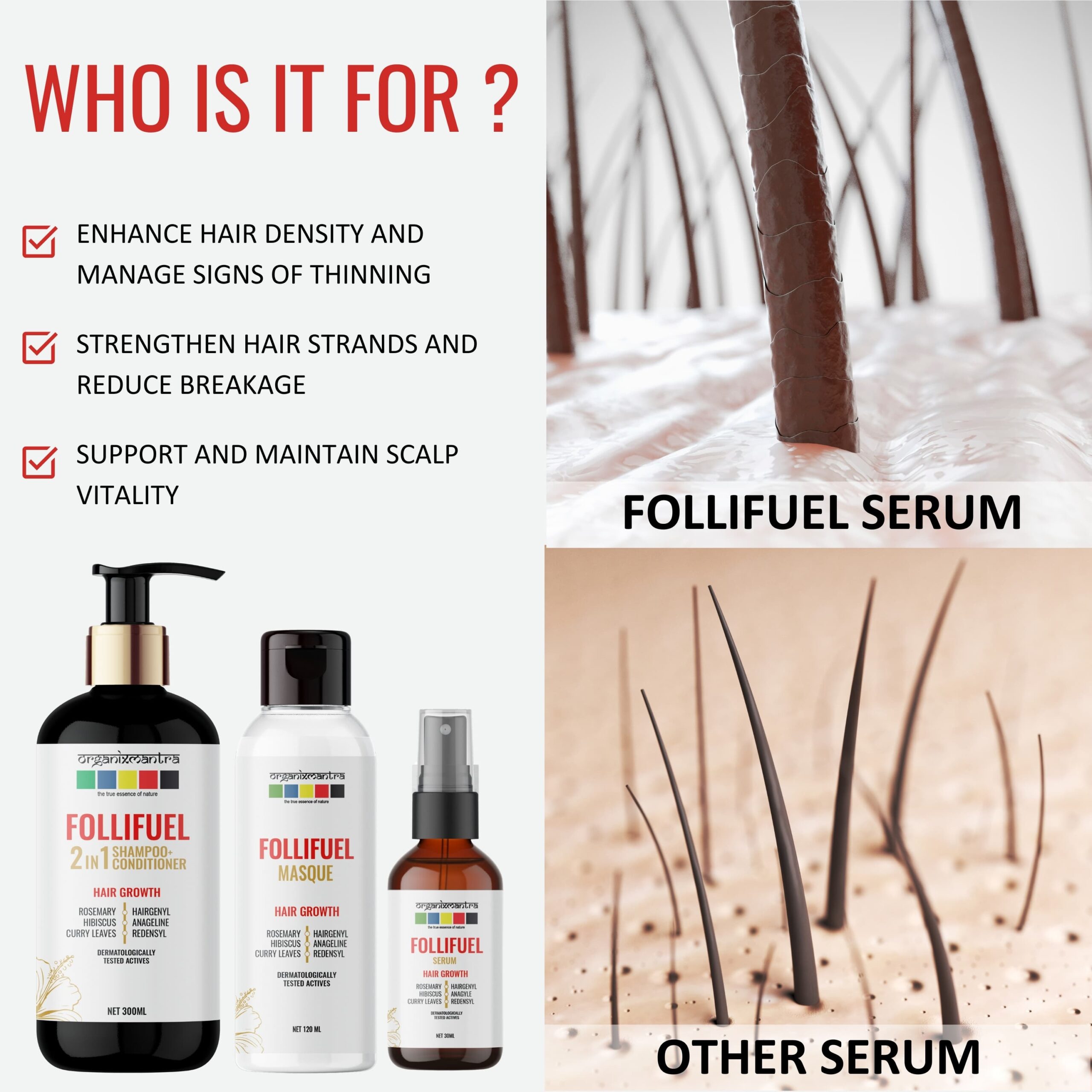 FolliFuel Hair Growth Serum 6 hair smoothing serum
