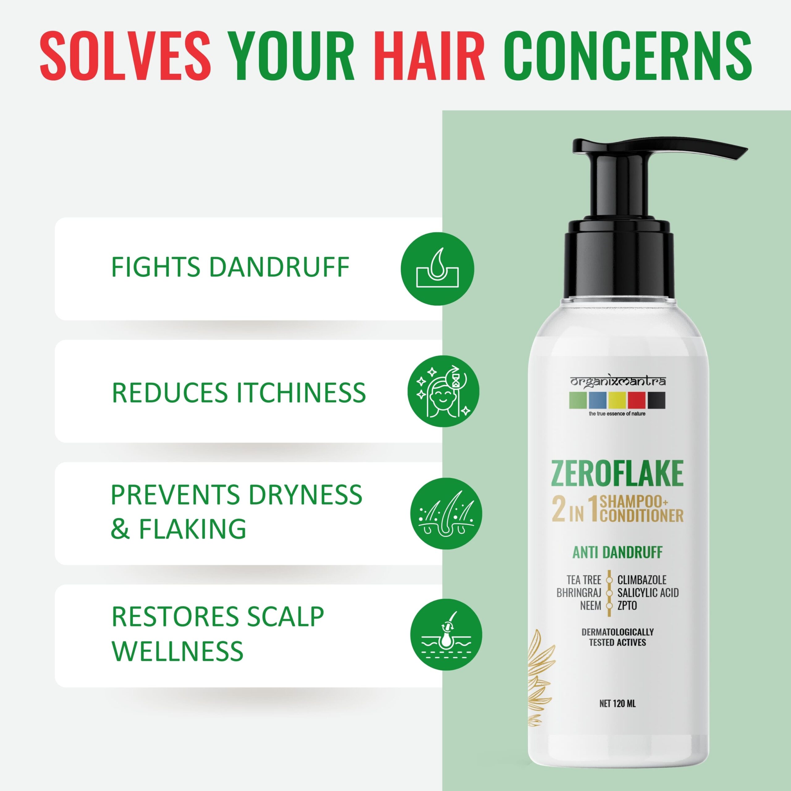 ZeroFlake Anti Dandruff 2-in-1 Shampoo & Conditioner 4 zeroflake anti dandruff shampoo and conditioner