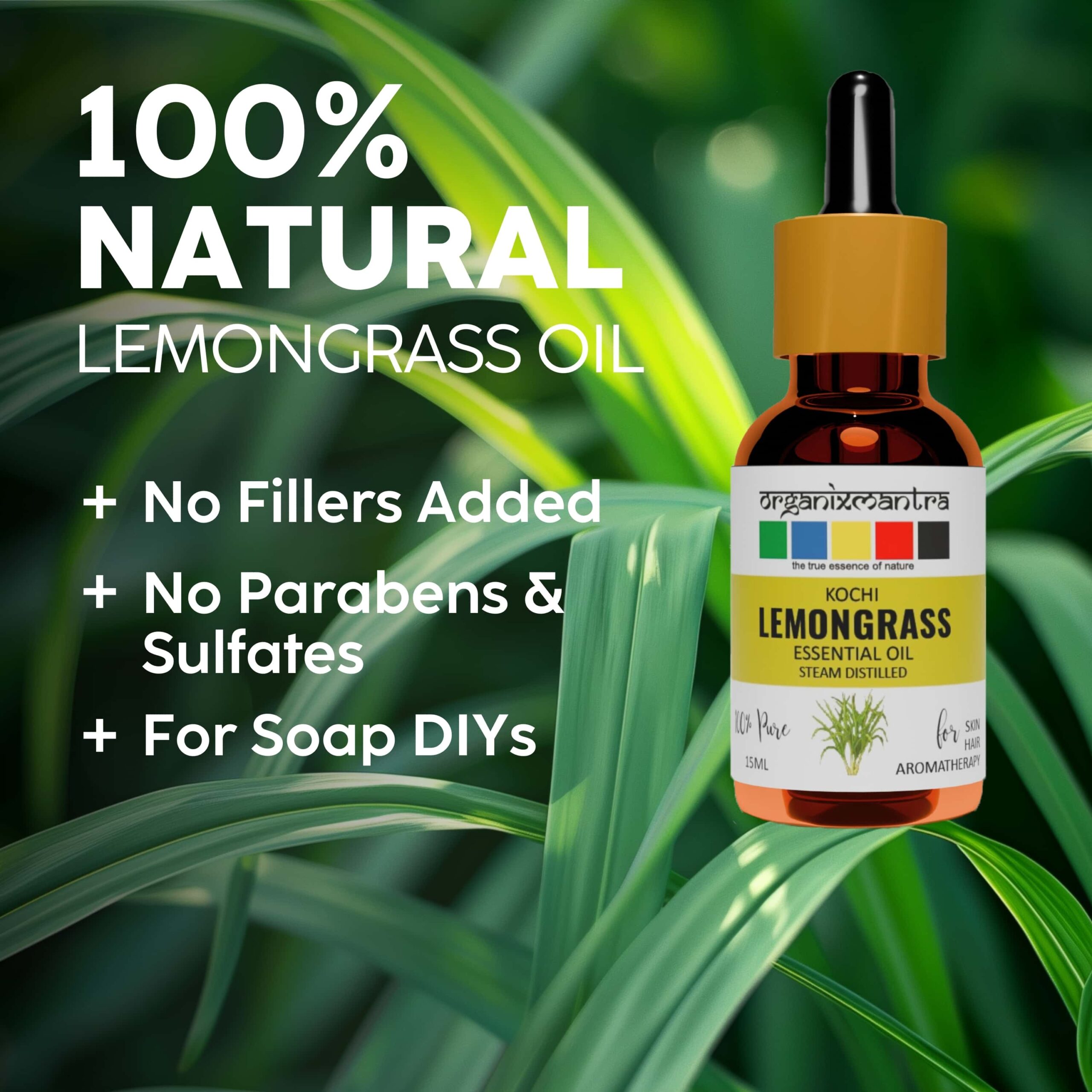 Kochi Lemongrass Essential Oil 2 natural lemongrass essential oil