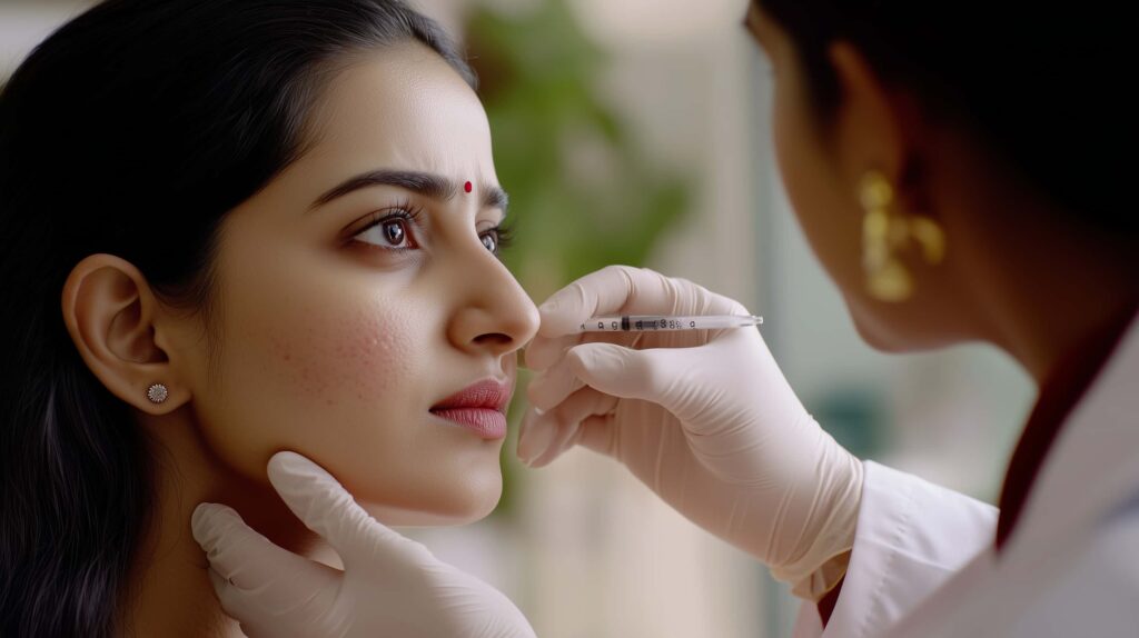 10 Common Misconceptions About Acne Scars 2 acne scars on face