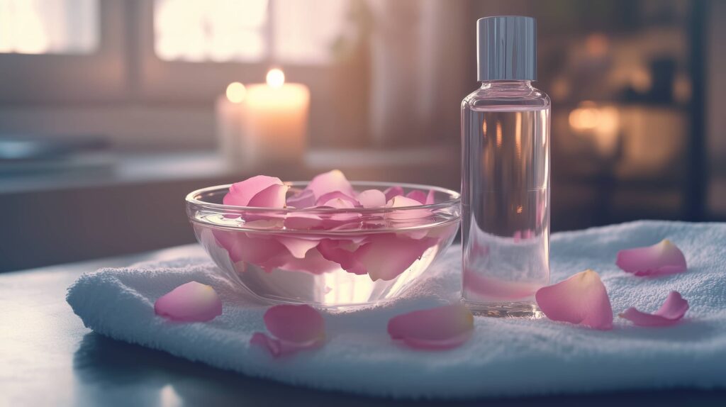 rose water for gentle hydration
