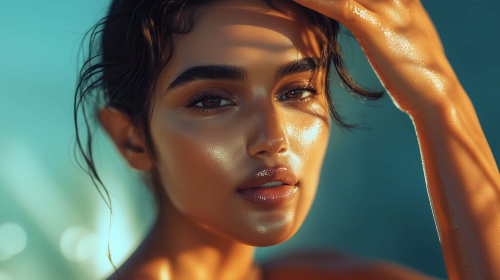 blending sunscreen on dark skin