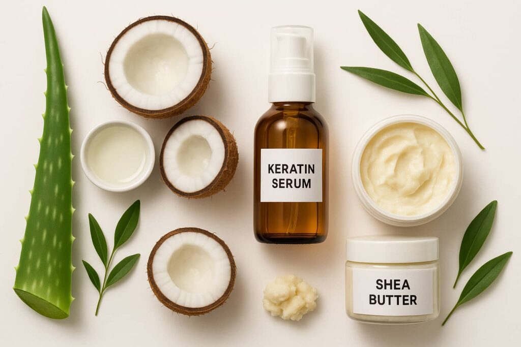 natural haircare ingredients aloe coconut